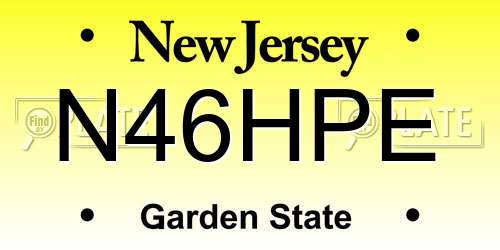 N46HPE New Jersey License Plate