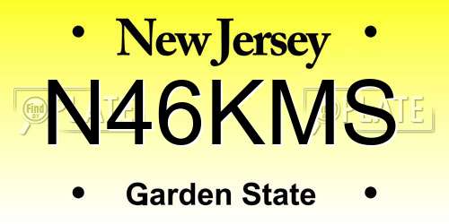 N46KMS New Jersey License Plate