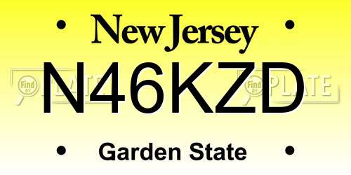 N46KZD New Jersey License Plate