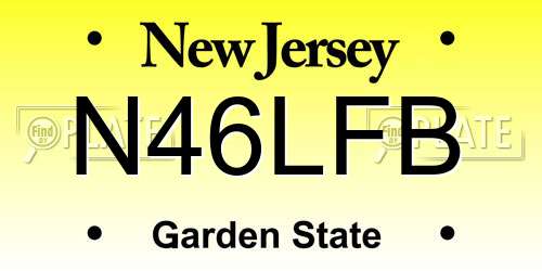 N46LFB New Jersey License Plate
