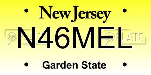 N46MEL New Jersey License Plate