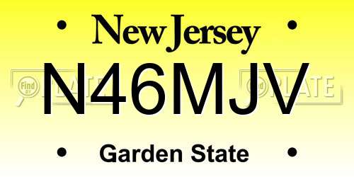 N46MJV New Jersey License Plate