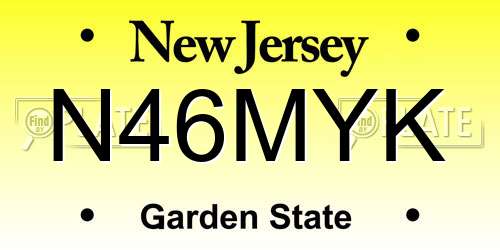 N46MYK New Jersey License Plate