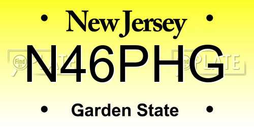 N46PHG New Jersey License Plate