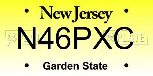 N46PXC New Jersey License Plate