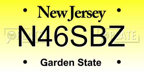 N46SBZ New Jersey License Plate
