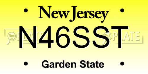 N46SST New Jersey License Plate