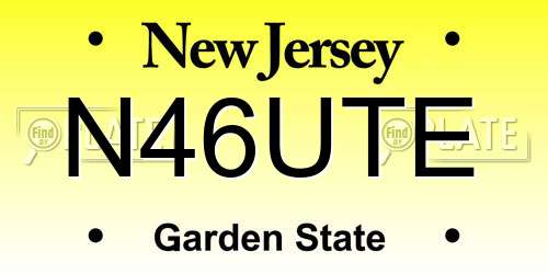 N46UTE New Jersey License Plate