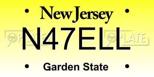 N47ELL New Jersey License Plate