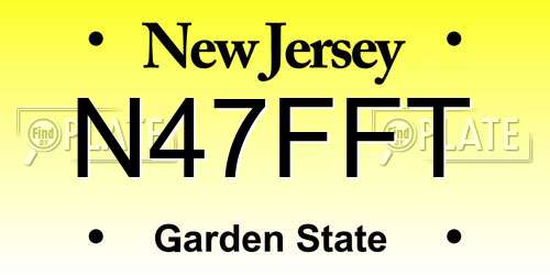 N47FFT New Jersey License Plate