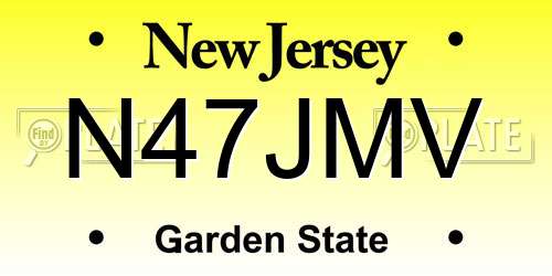N47JMV New Jersey License Plate