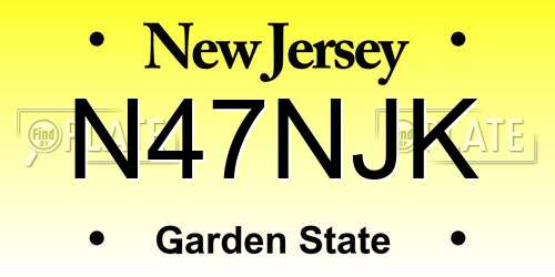 N47NJK New Jersey License Plate