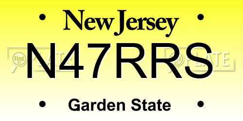 N47RRS New Jersey License Plate