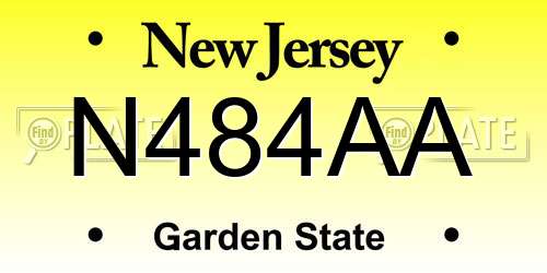 N484AA New Jersey License Plate
