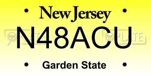 N48ACU New Jersey License Plate