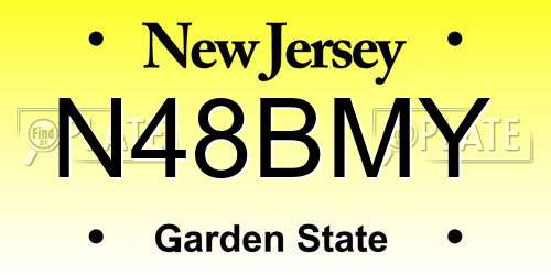 N48BMY New Jersey License Plate