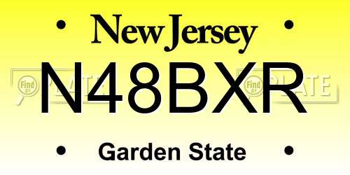 N48BXR New Jersey License Plate
