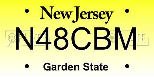 N48CBM New Jersey License Plate