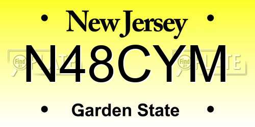 N48CYM New Jersey License Plate