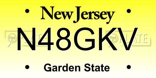 N48GKV New Jersey License Plate