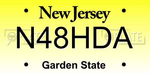 N48HDA New Jersey License Plate