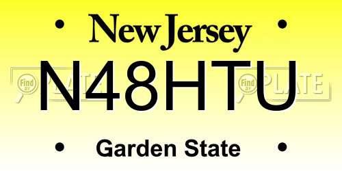 N48HTU New Jersey License Plate