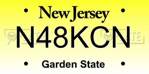 N48KCN New Jersey License Plate