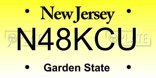 N48KCU New Jersey License Plate