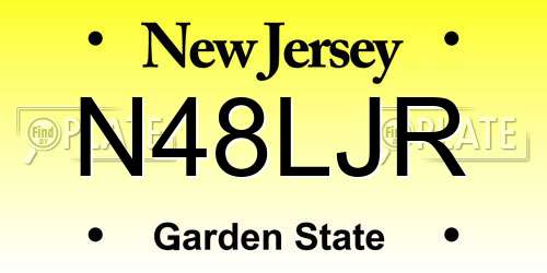 N48LJR New Jersey License Plate
