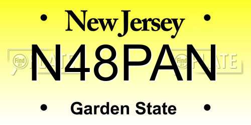 N48PAN New Jersey License Plate