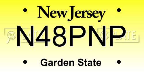 N48PNP New Jersey License Plate