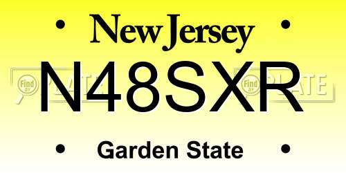 N48SXR New Jersey License Plate