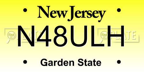 N48ULH New Jersey License Plate