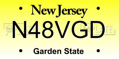 N48VGD New Jersey License Plate