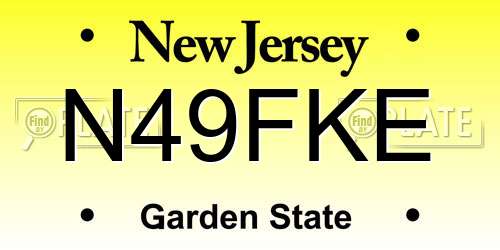 N49FKE New Jersey License Plate