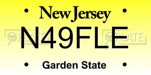 N49FLE New Jersey License Plate