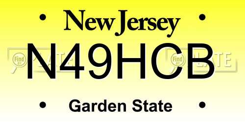 N49HCB New Jersey License Plate
