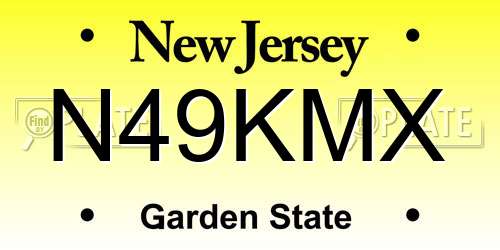 N49KMX New Jersey License Plate