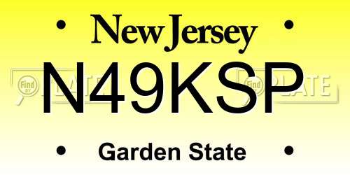 N49KSP New Jersey License Plate