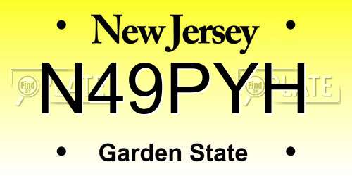 N49PYH New Jersey License Plate