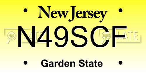 N49SCF New Jersey License Plate