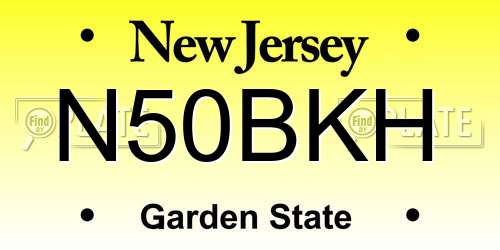 N50BKH New Jersey License Plate