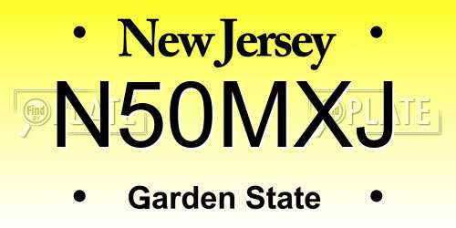 N50MXJ New Jersey License Plate