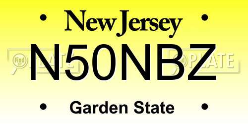 N50NBZ New Jersey License Plate