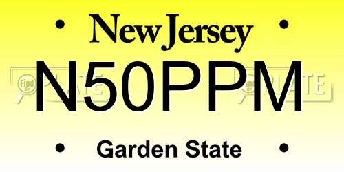 N50PPM New Jersey License Plate