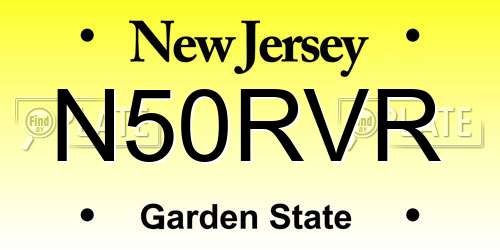 N50RVR New Jersey License Plate