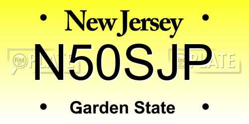 N50SJP New Jersey License Plate
