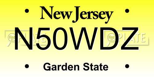 N50WDZ New Jersey License Plate