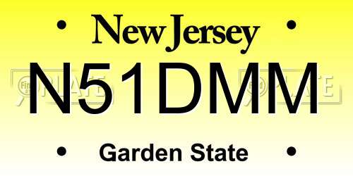 N51DMM New Jersey License Plate
