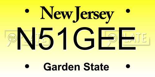 N51GEE New Jersey License Plate